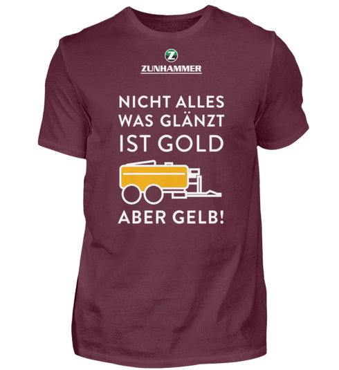 Aber gelb - black  - Men Basic Shirt